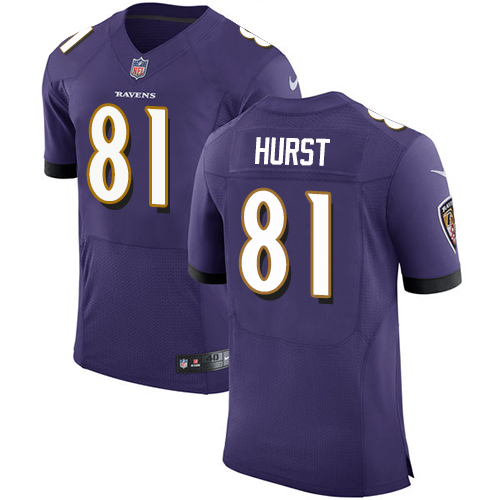 Nike Ravens #81 Hayden Hurst Purple Team Color Men's Stitched NFL Vapor Untouchable Elite Jersey - Click Image to Close